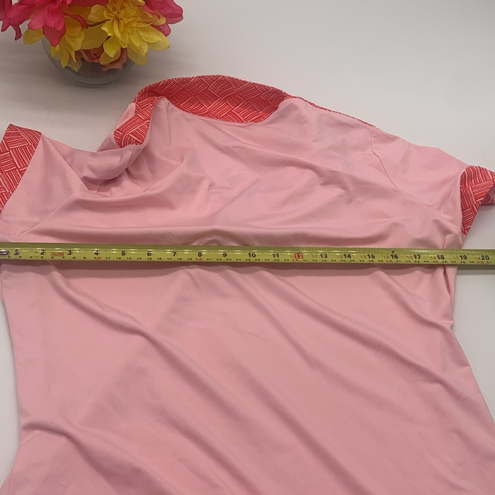 Adidas NWT Pink Patterned Climacool Golf Shirt Size L - Picture 9 of 10